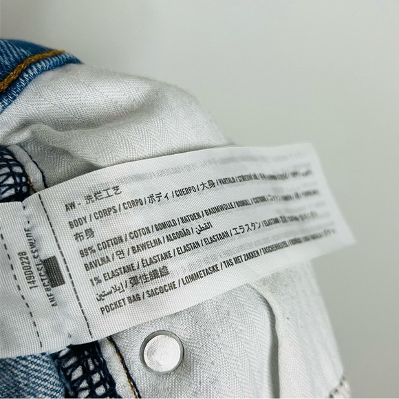 Abercrombie & fitch the 4” mom short high rise size 0/25 blue - Picture 5 of 7